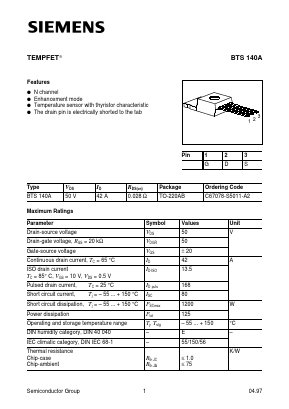 C67078-S5011-A2 Datasheet PDF Siemens AG