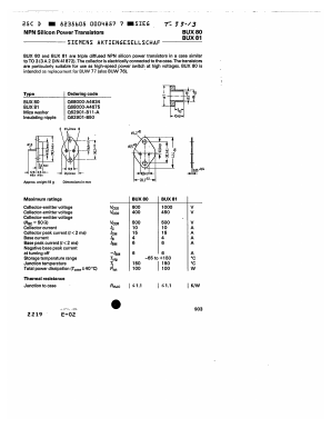BUX80 Datasheet PDF Siemens AG