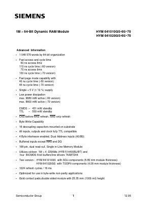 Q67100-Q2002 Datasheet PDF Siemens AG