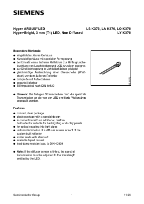 LOK376-S Datasheet PDF Siemens AG