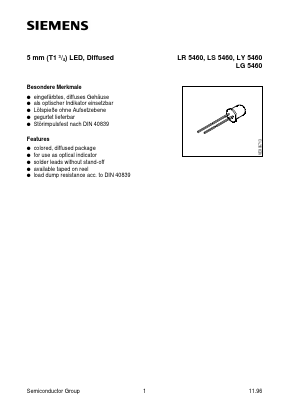 LG5460 Datasheet PDF Siemens AG