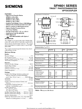 SFH601-2 Datasheet PDF Siemens AG