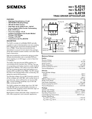 IL4216 Datasheet PDF Siemens AG