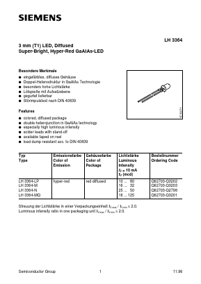 LH3364-MQ Datasheet PDF Siemens AG