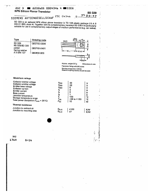 BD329 Datasheet PDF Siemens AG