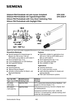SFH2030 Datasheet PDF Siemens AG