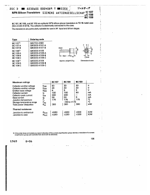 BC108B Datasheet PDF Siemens AG