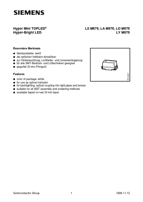 LAM676 Datasheet PDF Siemens AG