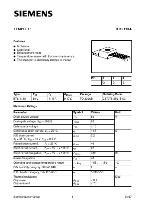 C67078-S5015-A3 Datasheet PDF Siemens AG