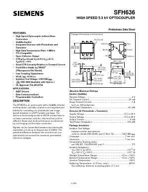 SFH636 Datasheet PDF Siemens AG