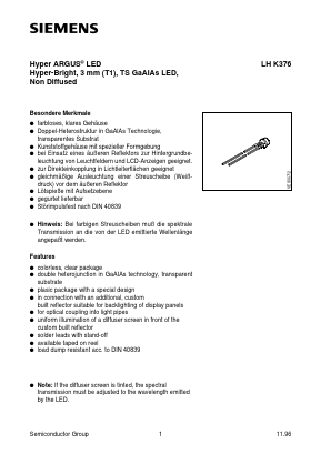 LHK376 Datasheet PDF Siemens AG
