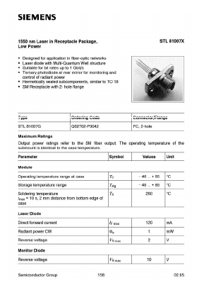 STL81007G Datasheet PDF Siemens AG