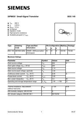 Q67000-S252 Datasheet PDF Siemens AG