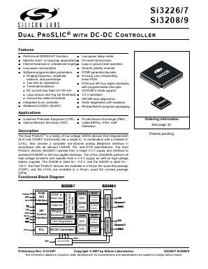 SI3208-X-GM Datasheet PDF Silicon Laboratories