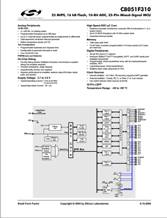 C8051F310 Datasheet PDF Silicon Laboratories