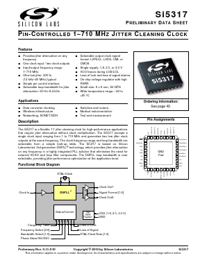 SI5317A-C-GM Datasheet PDF Silicon Laboratories