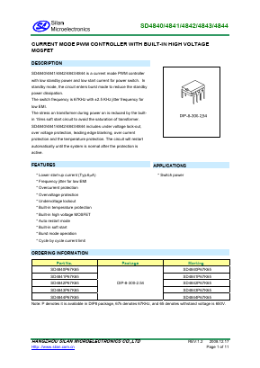 SD4840P67K65 Datasheet PDF Silan Microelectronics