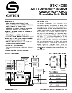 STK14C88 Datasheet PDF Simtek Corporation