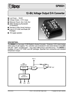 SP9501 Datasheet PDF Signal Processing Technologies