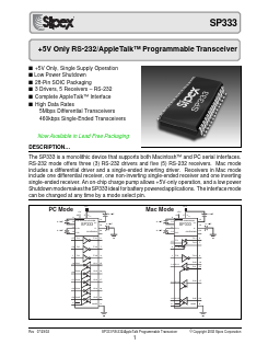 SP333CT-L Datasheet PDF Signal Processing Technologies