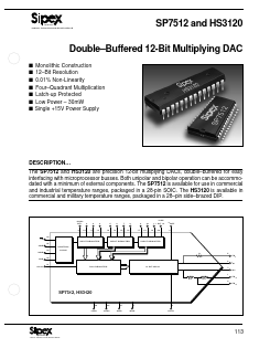 HS7512 Datasheet PDF Signal Processing Technologies