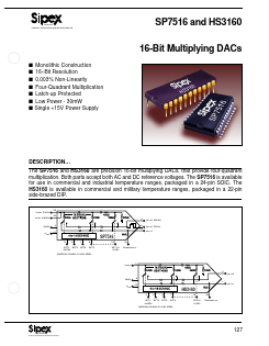 HS7516 Datasheet PDF Signal Processing Technologies