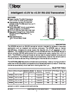 SP3238EY Datasheet PDF Signal Processing Technologies