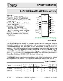 SP3222EHCA/TR Datasheet PDF Signal Processing Technologies
