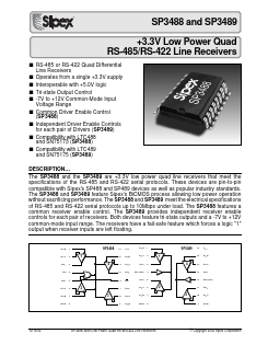 SP3488 Datasheet PDF Signal Processing Technologies
