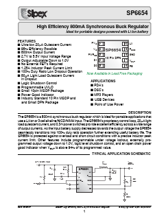 SP6654 Datasheet PDF Signal Processing Technologies