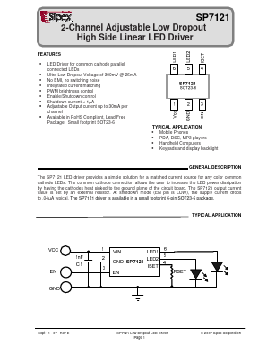 SP7121EK-L/TR Datasheet PDF Signal Processing Technologies