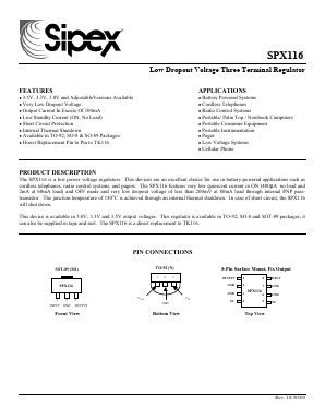 SPX116N Datasheet PDF Signal Processing Technologies
