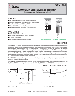 SPX1582T5-1-8 Datasheet PDF Signal Processing Technologies