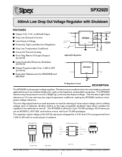 SPX2920S-3.3 Datasheet PDF Signal Processing Technologies