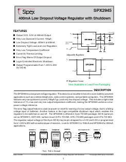 SPX2945R-5-0 Datasheet PDF Signal Processing Technologies