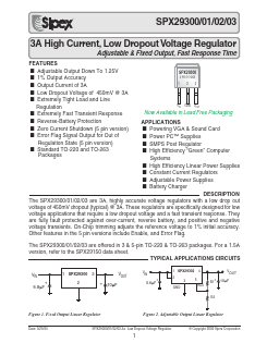 SPX29300U-1.8 Datasheet PDF Signal Processing Technologies