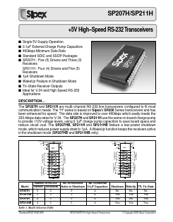 SP211HBCA Datasheet PDF Signal Processing Technologies