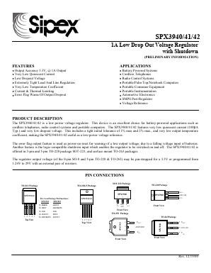 SPX3940U Datasheet PDF Signal Processing Technologies