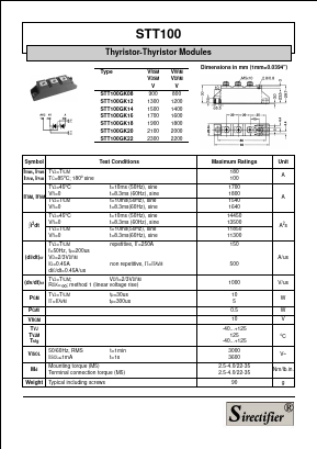 STT100 Datasheet PDF Sirectifier Electronics