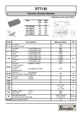 STT130 Datasheet PDF Sirectifier Electronics