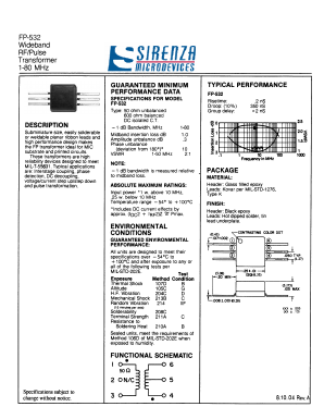 FP-532 Datasheet PDF Sirenza Microdevices => RFMD
