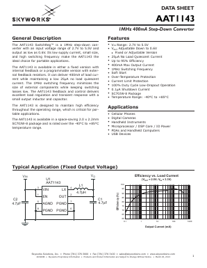 AAT1143IJS-1.8-T1 Datasheet PDF Skyworks Solutions