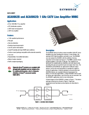 ACA0862D Datasheet PDF Skyworks Solutions