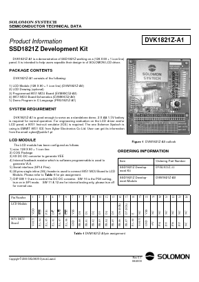 DVK1821Z-A1 Datasheet PDF Solomon Systech 
