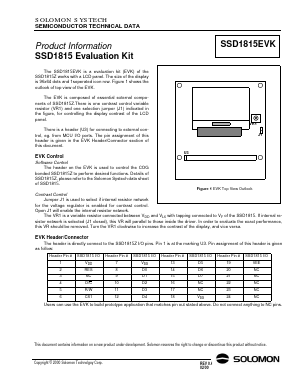 SSD1815EVK Datasheet PDF Solomon Systech 