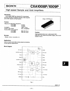 CXA1008P Datasheet PDF Sony Semiconductor