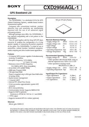 CXD2956AGL-1 Datasheet PDF Sony Semiconductor