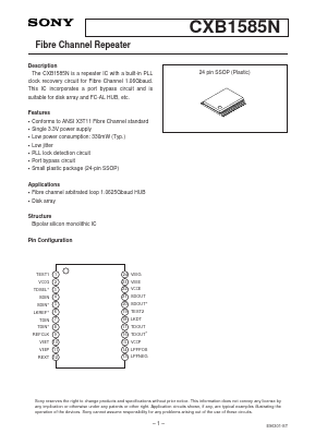 CXB1585N Datasheet PDF Sony Semiconductor