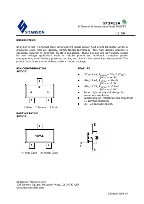 ST3413A Datasheet PDF STANSON TECHNOLOGY
