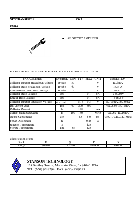 C945 Datasheet PDF STANSON TECHNOLOGY